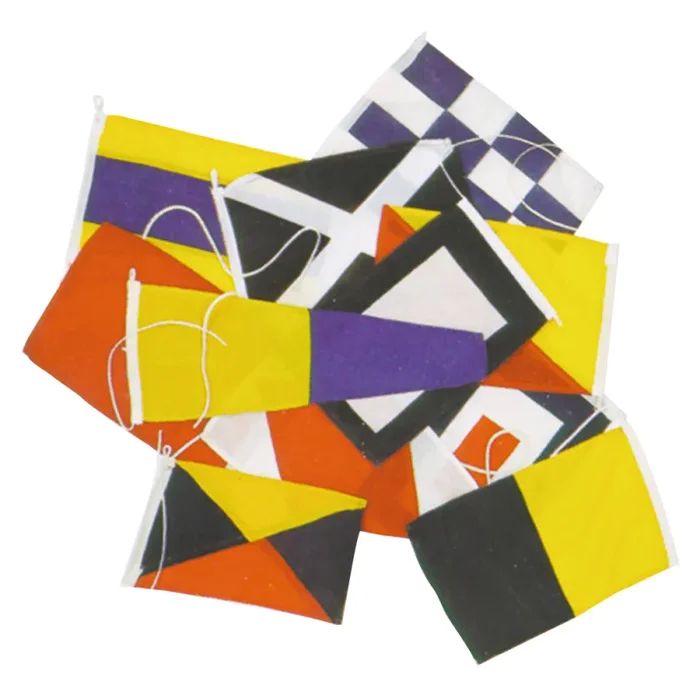 International Code Flag Dressing Ship Set with 40 Flags and Braided Ropes – 100% Polyester Bunting