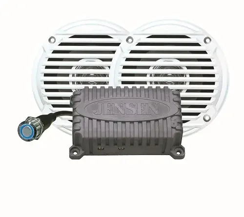 Jensen CPM50 2 Channel Amp Bluetooth And Pair Speakers