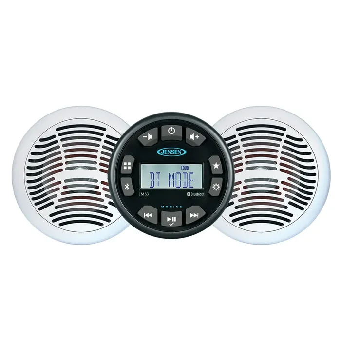 Jensen JMS3SPKG Stereo and 6.5in Speaker Package