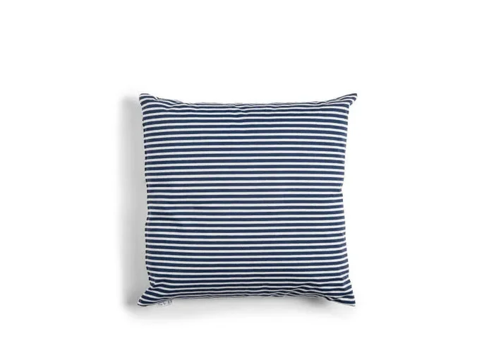 Kapok Decorative Cushion / navy blue / thin stripes