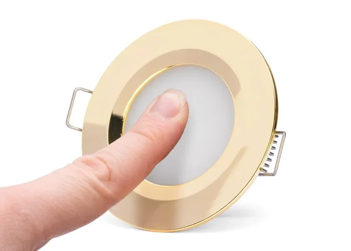 LED Ceiling Light with Switch / gold-plated