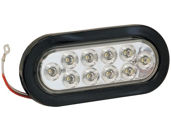 LIGHT 6.5IN OVAL BACK-UP 10 LED CLE