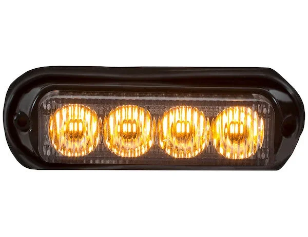 LIGHT STROBE 4-3/4IN 4 LED AMBER