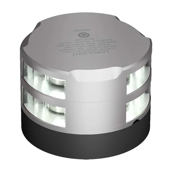 Lopolight 2nm Double Stacked Anchor Light Horizontal Mount White Silver