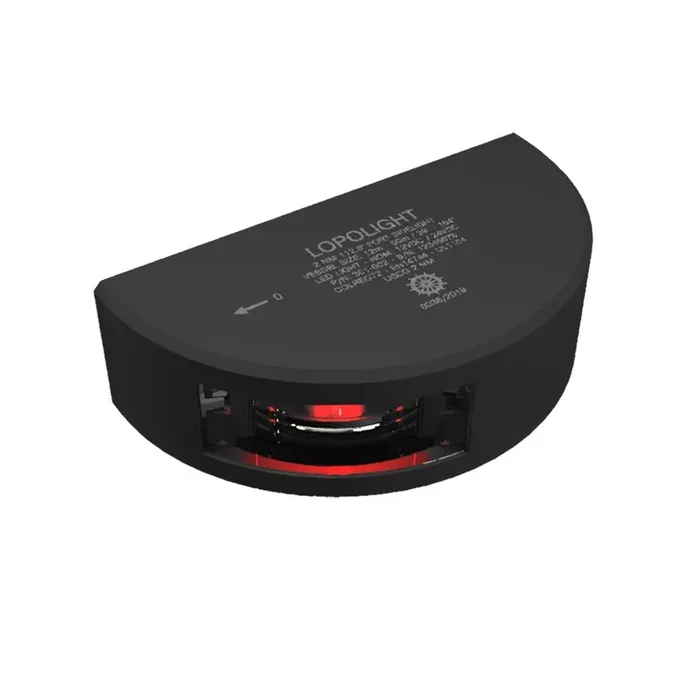 Lopolight 2nm Port Sidelight Vertical Mount Red Black