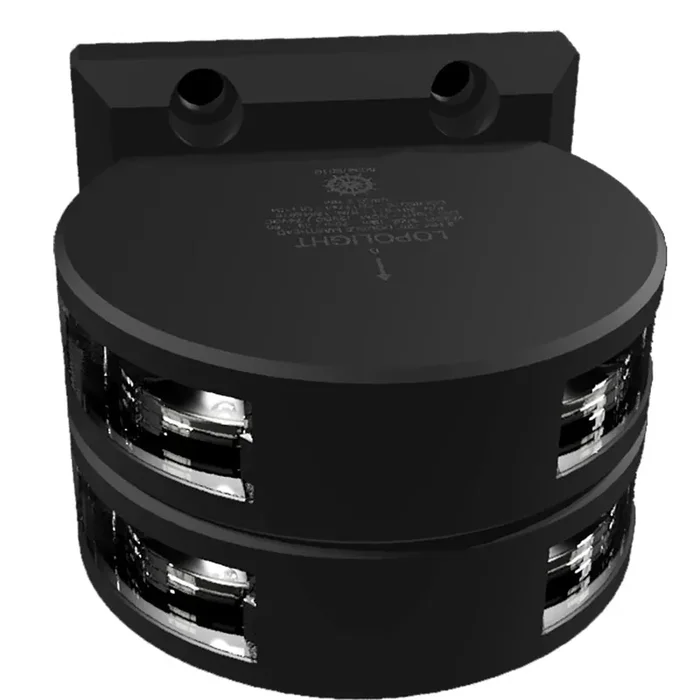 Lopolight 3nm Double Stacked Masthead Light Vertical Mount White Black