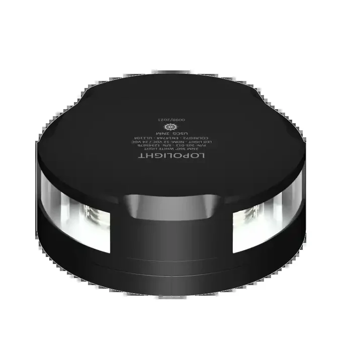 Lopolight 3nm Masthead/360 Degree White Black with FB Base