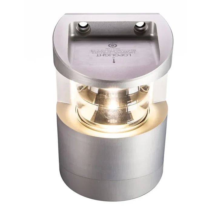 Lopolight 5nm Double Stacked Masthead Light Vertical Mount White Silver