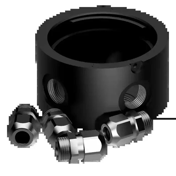 Lopolight Aluminium Mounting Base 2Cs+2Cd (K-Lock) Black