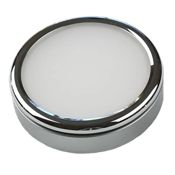 Lunasea Polished Puck Surface Mount Light – Warm White – 12/24VDC