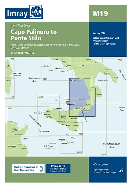 M19 Capo Palinuro to Punta Stilo (Imray Chart)