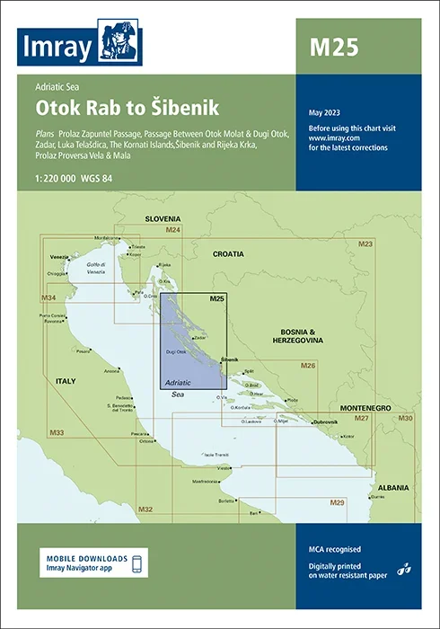 M25 Otok Rab to Sibenik (Imray Chart)