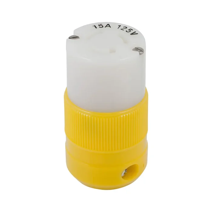 Marinco Locking Connector – 15A, 125V – Yellow