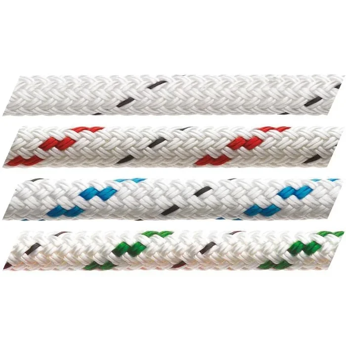 Marlow 6mm Doublebraid White Polyester Rope – Soft, High-Strength Braid for Sailing Sheets, Jib Furlers, and General Purpose Use