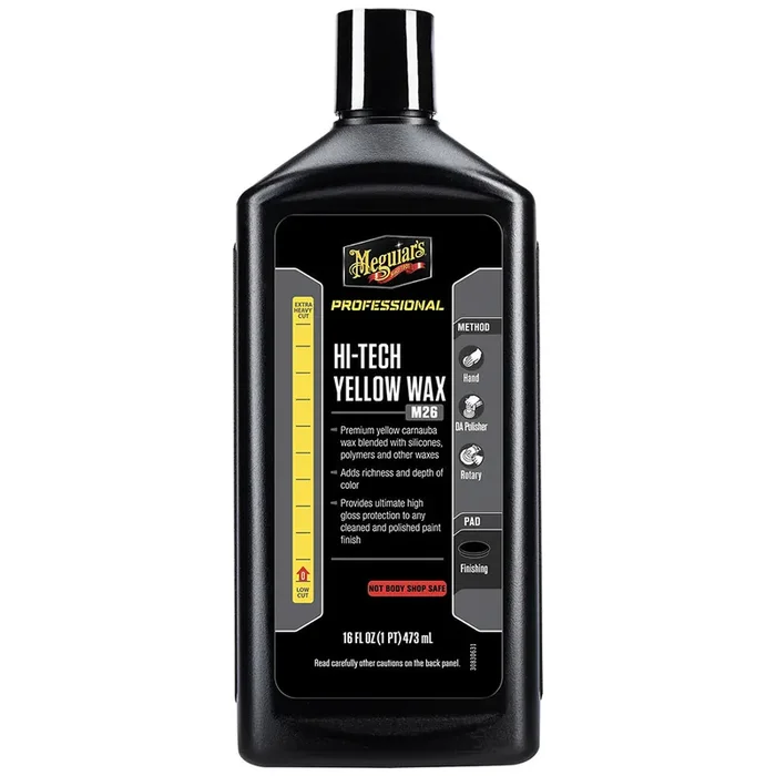 Meguiar‘s Hi-Tech Yellow Wax – 16oz Liquid Car Wax for Deep Shine and Durable Protection – M2616