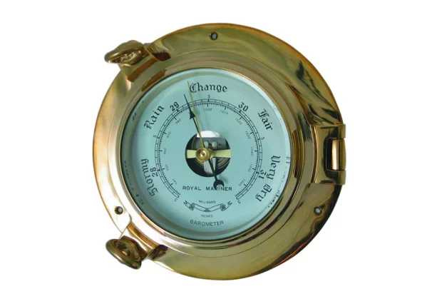 Meridian Zero Porthole Range Medium Brass Barometer – 4.5″/ 117mm