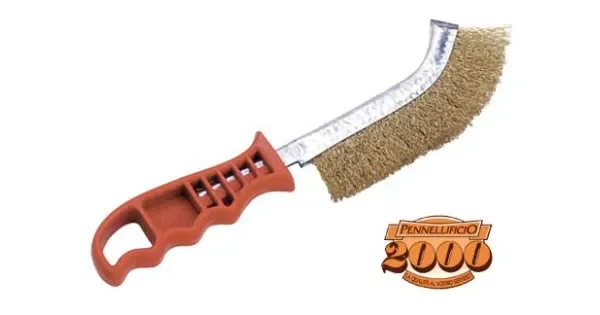 Metal Brush with Plastic Handle