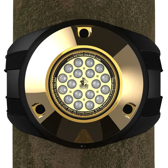 Metro Marine High-Output Piling Mount Underwater Light w/Intelligent Monochromatic LED’s – Green, 45° Beam