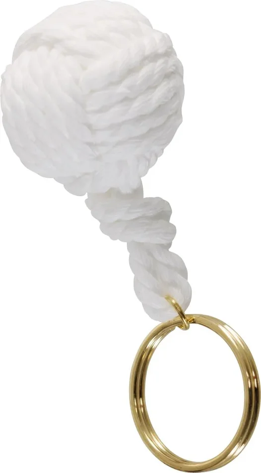 Monkey’s fist key chain white