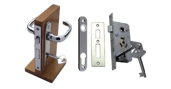Mortise Doorlock Left Hand 93x44x12mm Chromed Model 4021