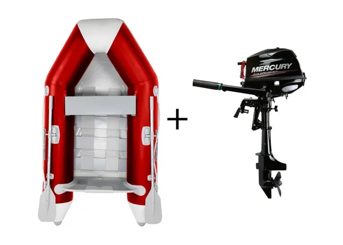 NEMO 230 + MERCURY F3.5MH Inflatable Boat Set / red
