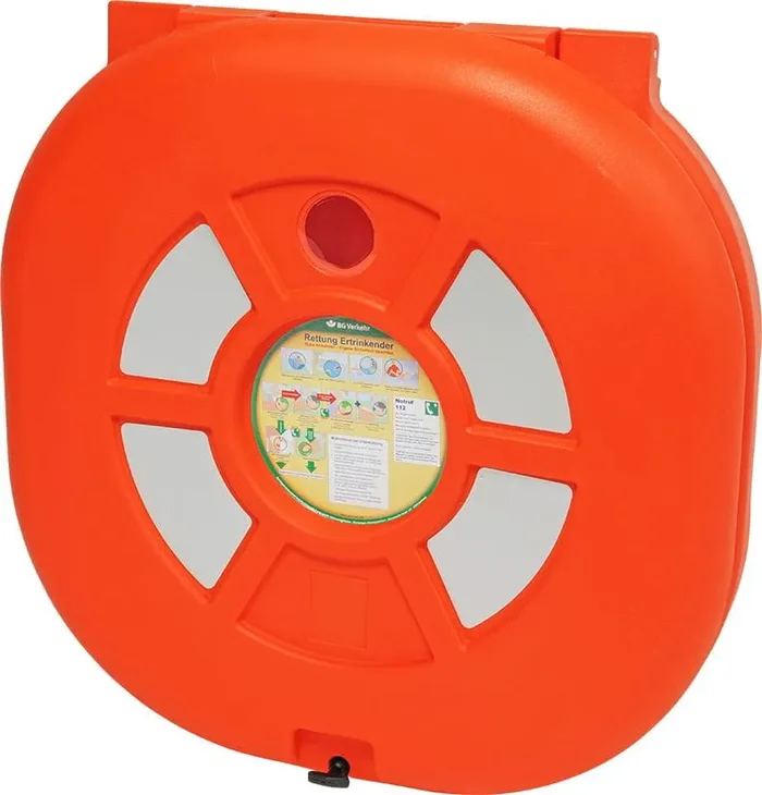 Orange PE wall housing for lifebuoy
