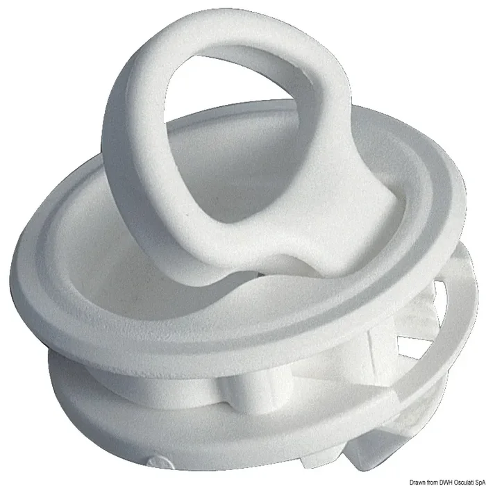 Osculati 38.147.00 – Flush Pull Latch White Nylon Without Lock