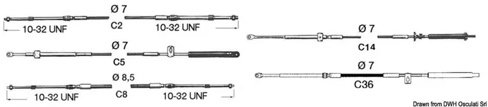 Osculati 45.008.22 – Engine Control Cable C8 22′