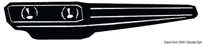 Osculati Black Nylon Jamming Cleat 155 mm – 40.057.00