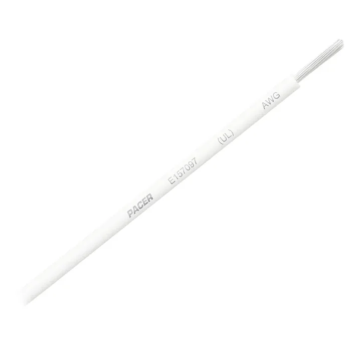 Pacer White 12 AWG Primary Wire – 25ft