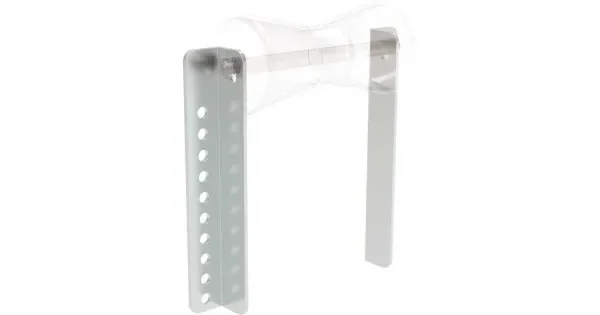 Pair Galvanized angled brackets for keel rollers 250 x H40mm