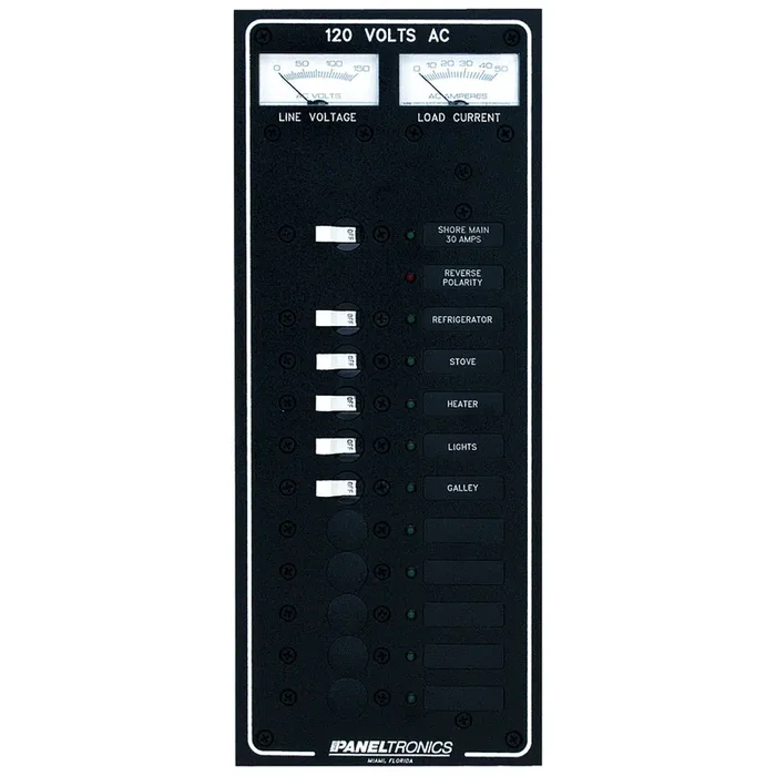 Paneltronics Standard AC 10 Position Breaker Panel & Main with LED