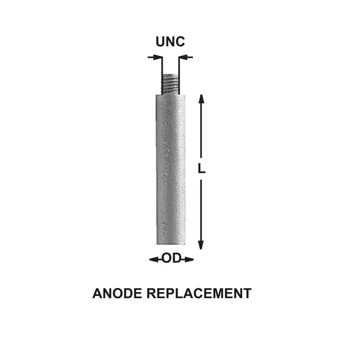 PENCIL ANODES CME 1F Z (3/8 UNC X 1