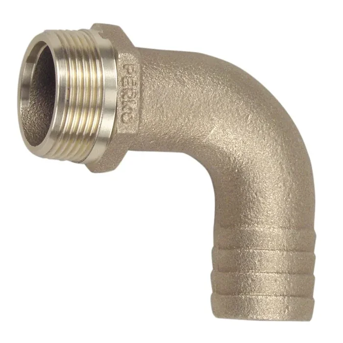 Perko 1in Pipe to Hose Adapter 90 Degree Bronze MADE IN THE USA