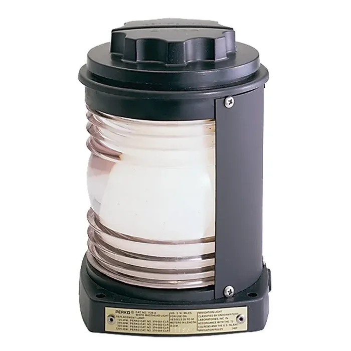 Perko Masthead Light – Black Plastic, White Lens