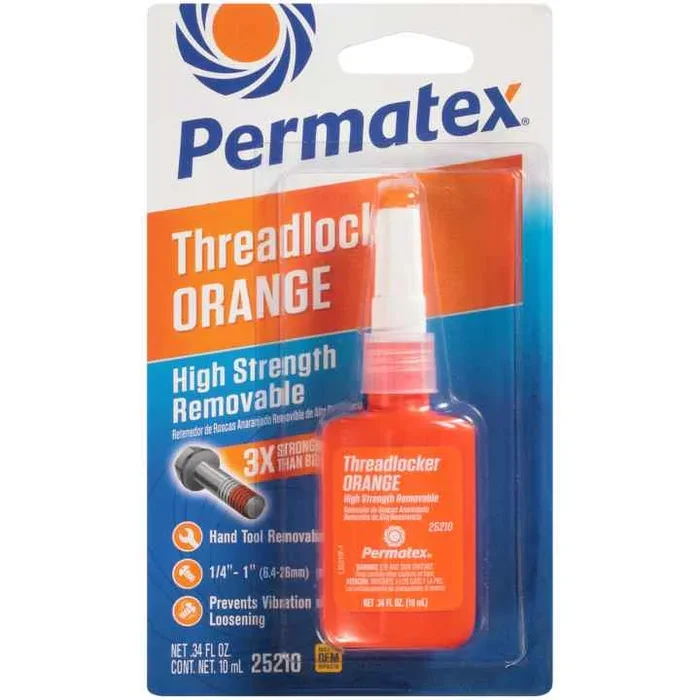 Permatex High Strength Removable Orange Threadlocker