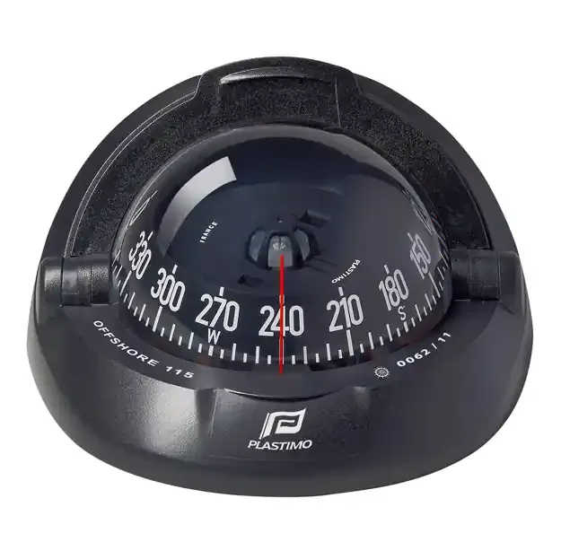 Plastimo Compass Offshore 115 Black Flush Black Conical Card