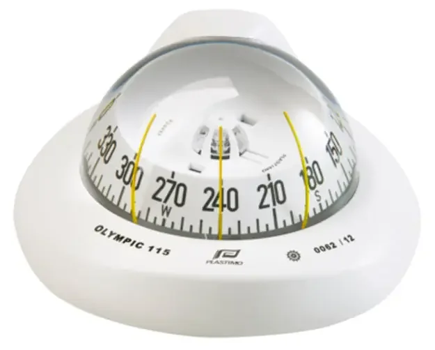 Plastimo Compass Olympic 115 White Flush Black Conical Card