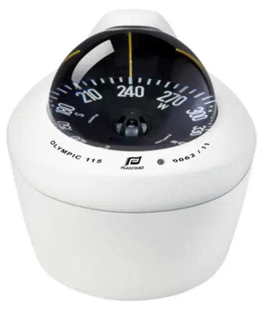 Plastimo Compass Olympic 115 White Flush Flat Card