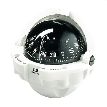Plastimo Offshore 105 White Compass (Black Conical Card)