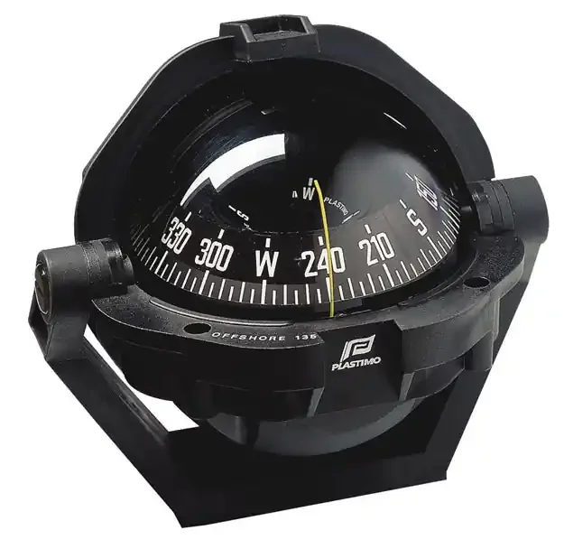 Plastimo Offshore 135 Compass FlushMount Black Black Conical Card