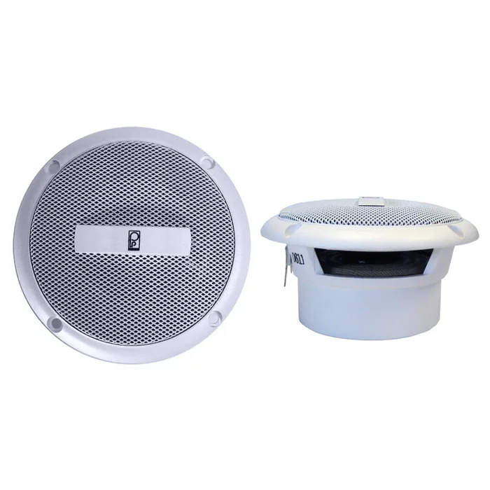 Poly-Planar 3″ Round Flush-Mount Compnent Speakers – (Pair) White