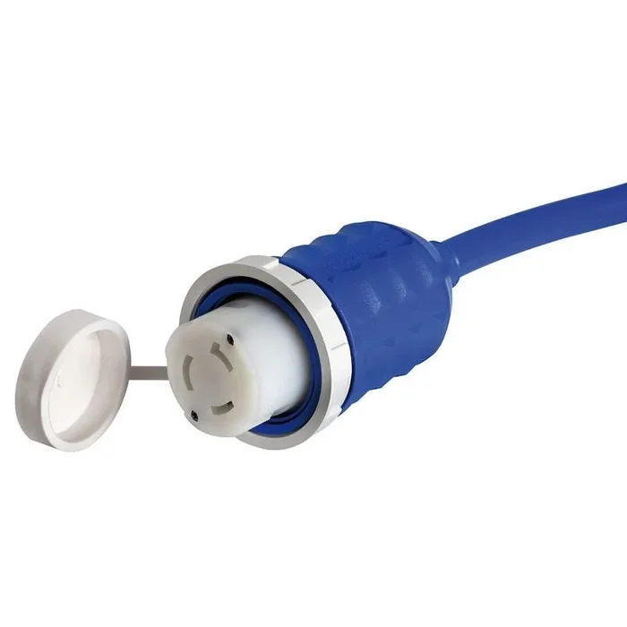 Pre-mounted Blue Electric Cable with Plug and Insulation Cap by Osculati