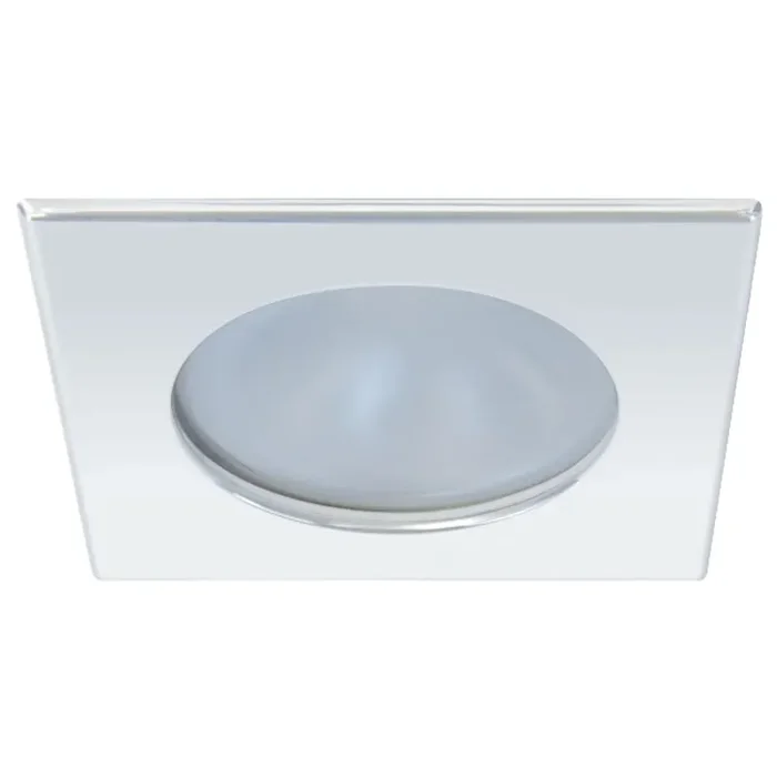 Quick Blake XP Downlight LED – 6W, IP66, Spring Mounted – Square Stainless Bezel, Round Daylight Light