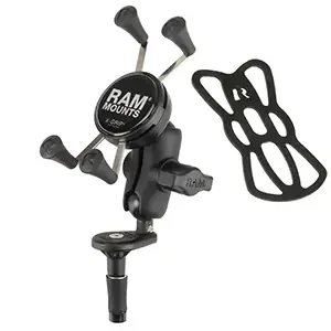 RAM Mount Fork Stem Mount with Short Double Socket Arm and Universal X-Grip Cell/iPhone Cradle