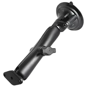 RAM Mount Twist Lock Suction Cup Mount with Long Double Socket Arm