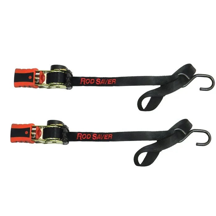 Rod Saver Mini Retractable Tie Down w/Soft Hook – 50″ – Pair – RT50SH