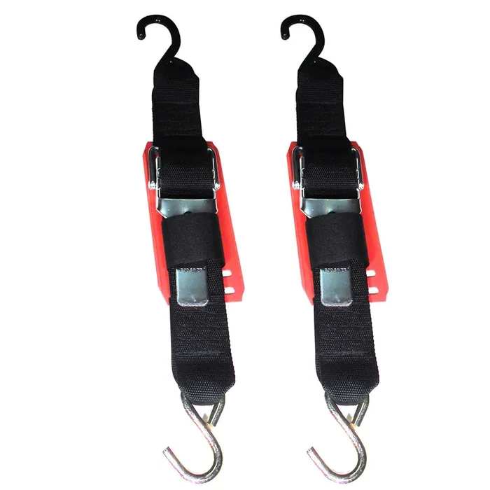 Rod Saver Paddle Buckle Trailer Tie-Down w/Vinyl Pad – 2″ x 6‘ – Pair – 2PB6VP