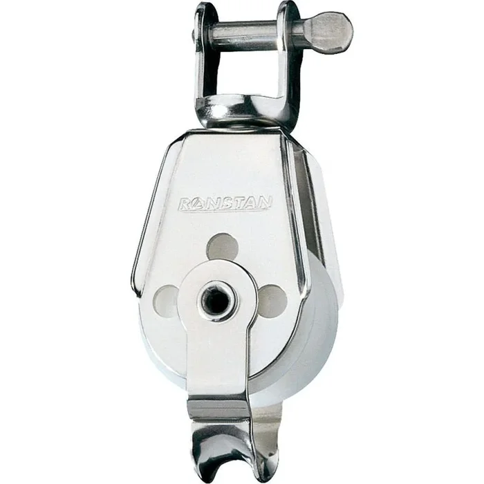 Ronstan Series 30 Utility Block with Swivel Shackle and Becket – Durable Stainless Steel and Acetal for Long-lasting Performance in Sailing and Marine Applications