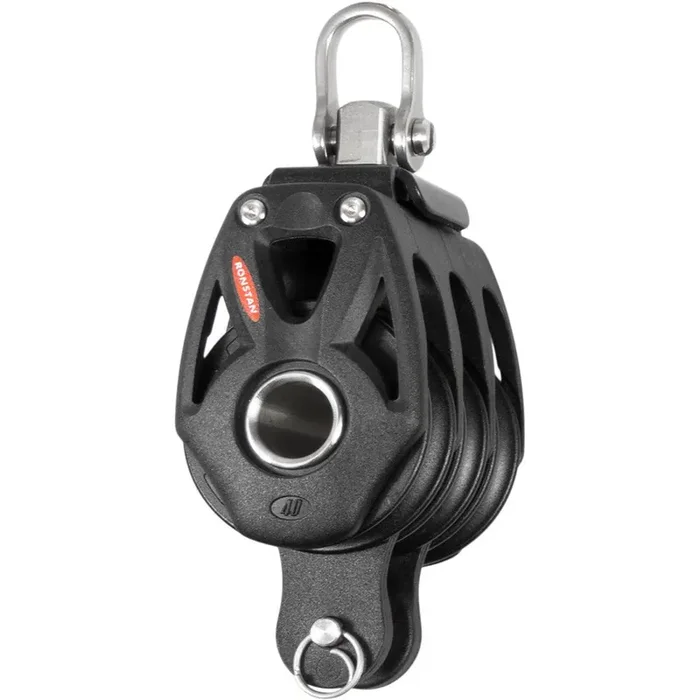 Ronstan Series 40 Orbit BB Triple Block with Becket and Swivel Shackle
